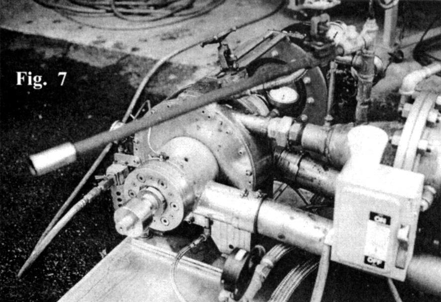 Side View includes exhaust, bypass nozzle, feed water control of Tesla Turbine