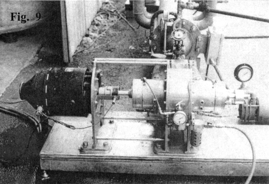 Photo Pickup Mounted Between the Tesla Turbine and Generator