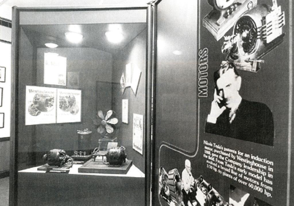 Westinghouse museum exhibit showing Tesla's patent.