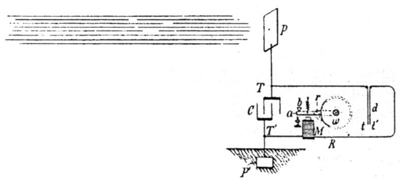 Figure from Tesla's "Apparatus for the Utilization of Radiant Energy" patent