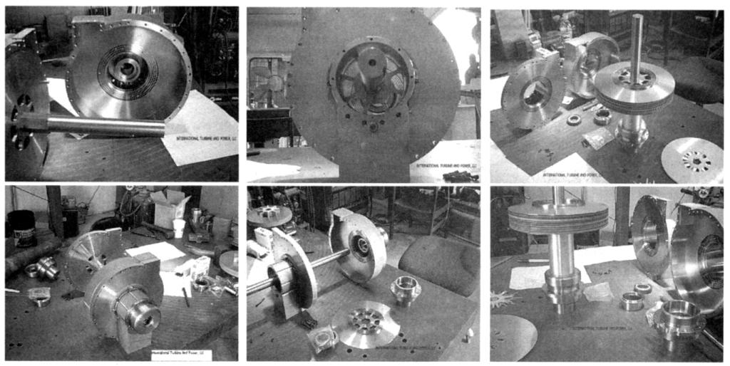 Internal Components of ITP's Tesla-type Turbines