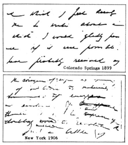 Examples of Tesla's writing