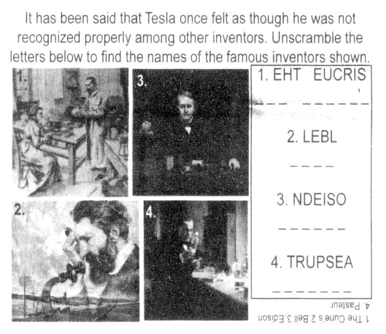 Other Inventor's Word Scramble