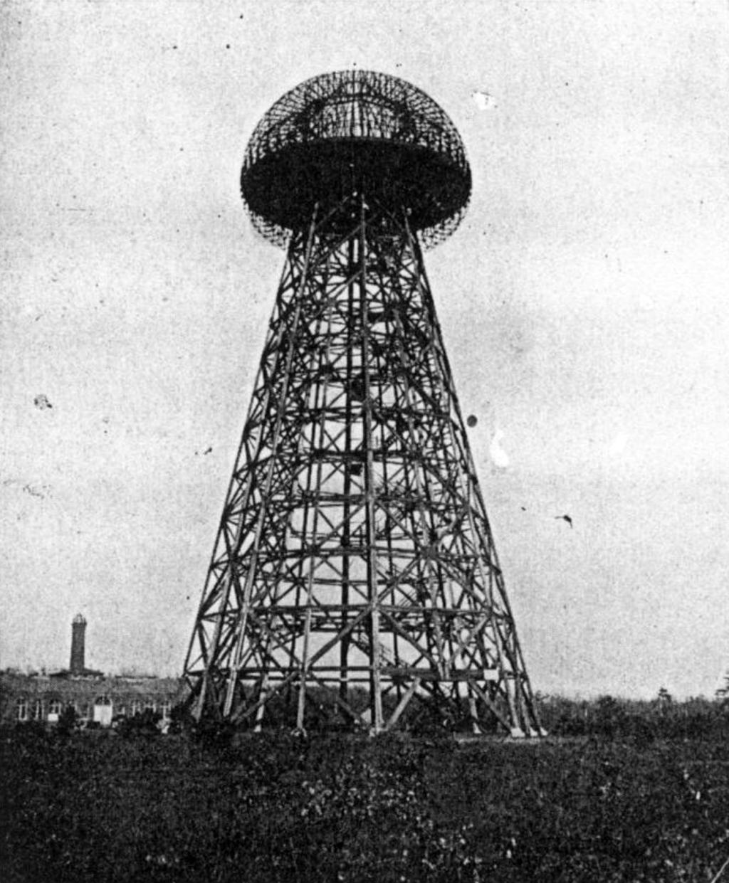 Tesla's Wardenclyffe Tower and Lab in Its Final Form