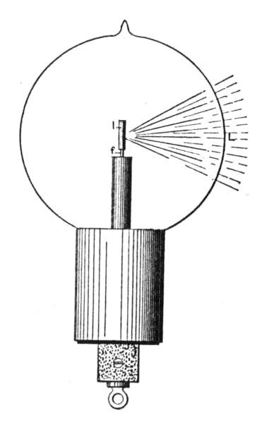 Bulb showing radiant lime stream at low exhaustion