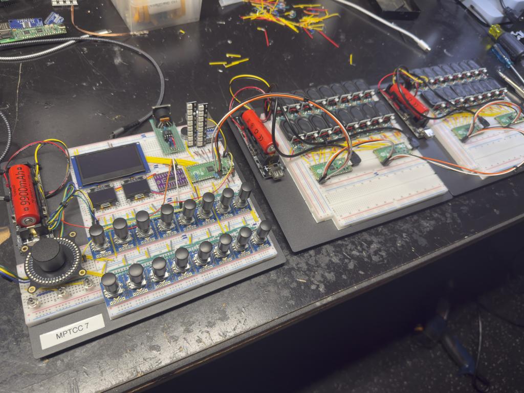 Dual 16-Channel Pico 2 I2C Slave Tesla Swarm Prototype