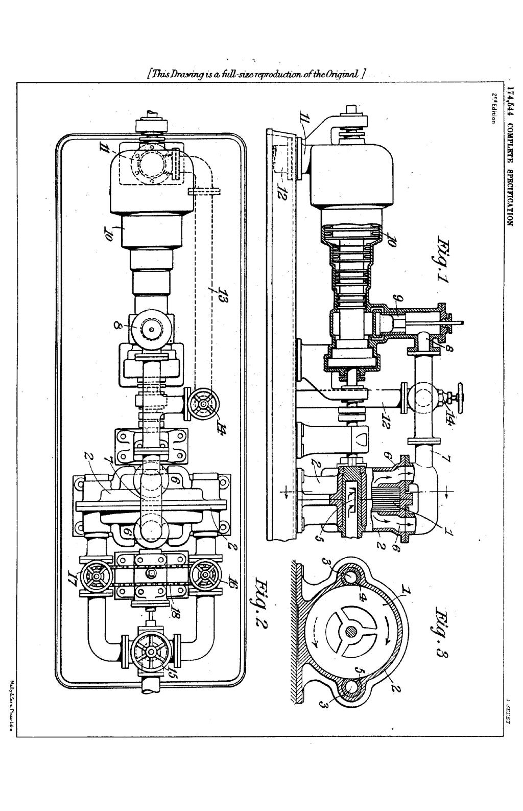 Nikola Tesla British Patent 174,544 - Improvements in Methods of and Apparatus for the Generation of Power by Elastic Fluid Turbines - Image 1