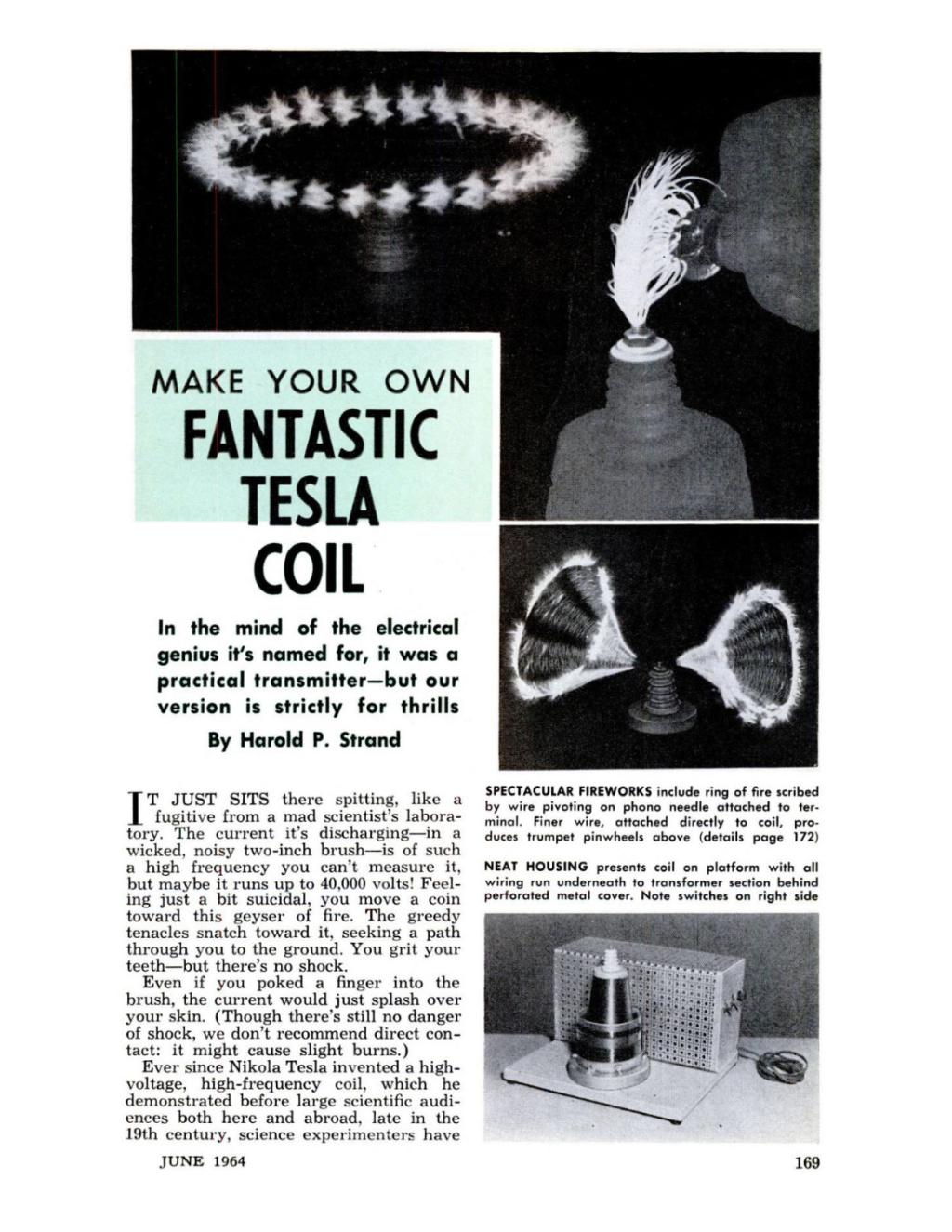 Preview of Make Your Own Fantastic Tesla Coil plan