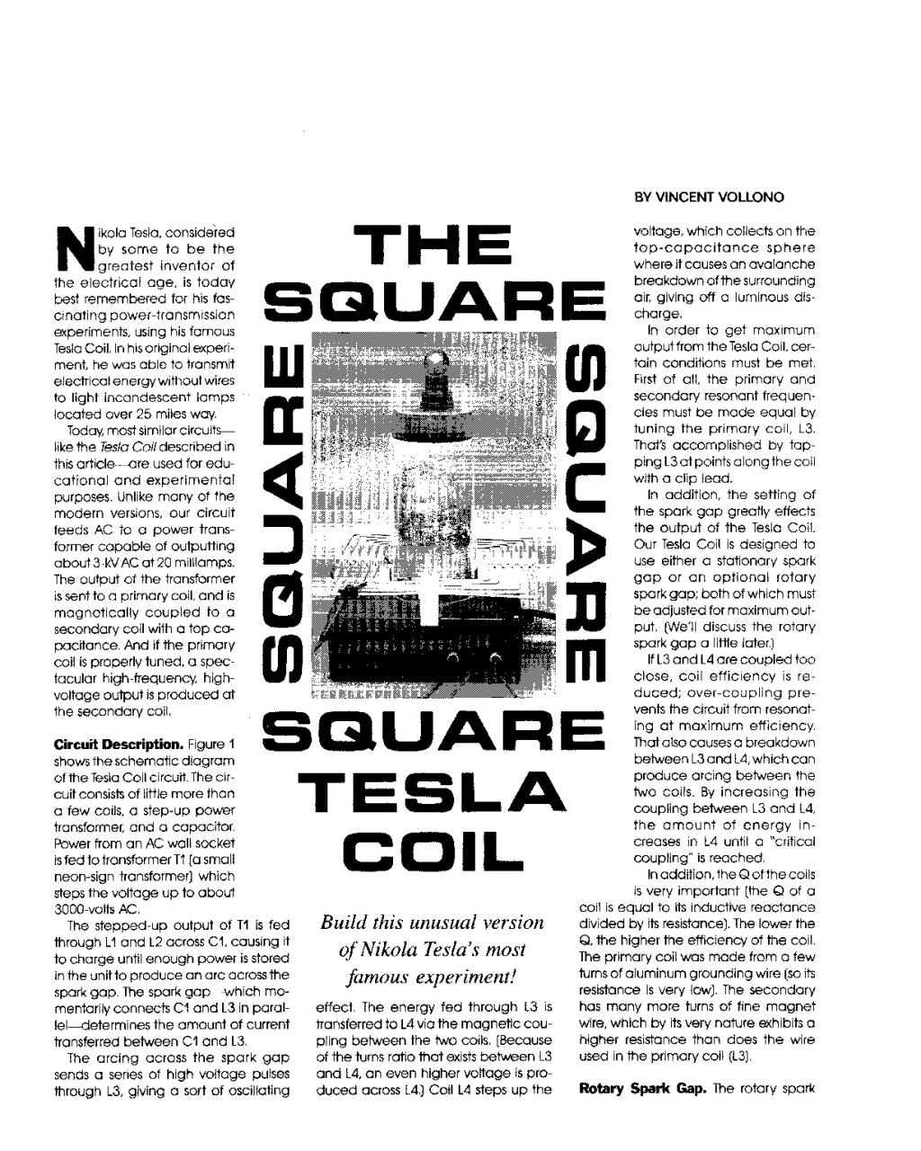 Preview of The Square Tesla Coil plan