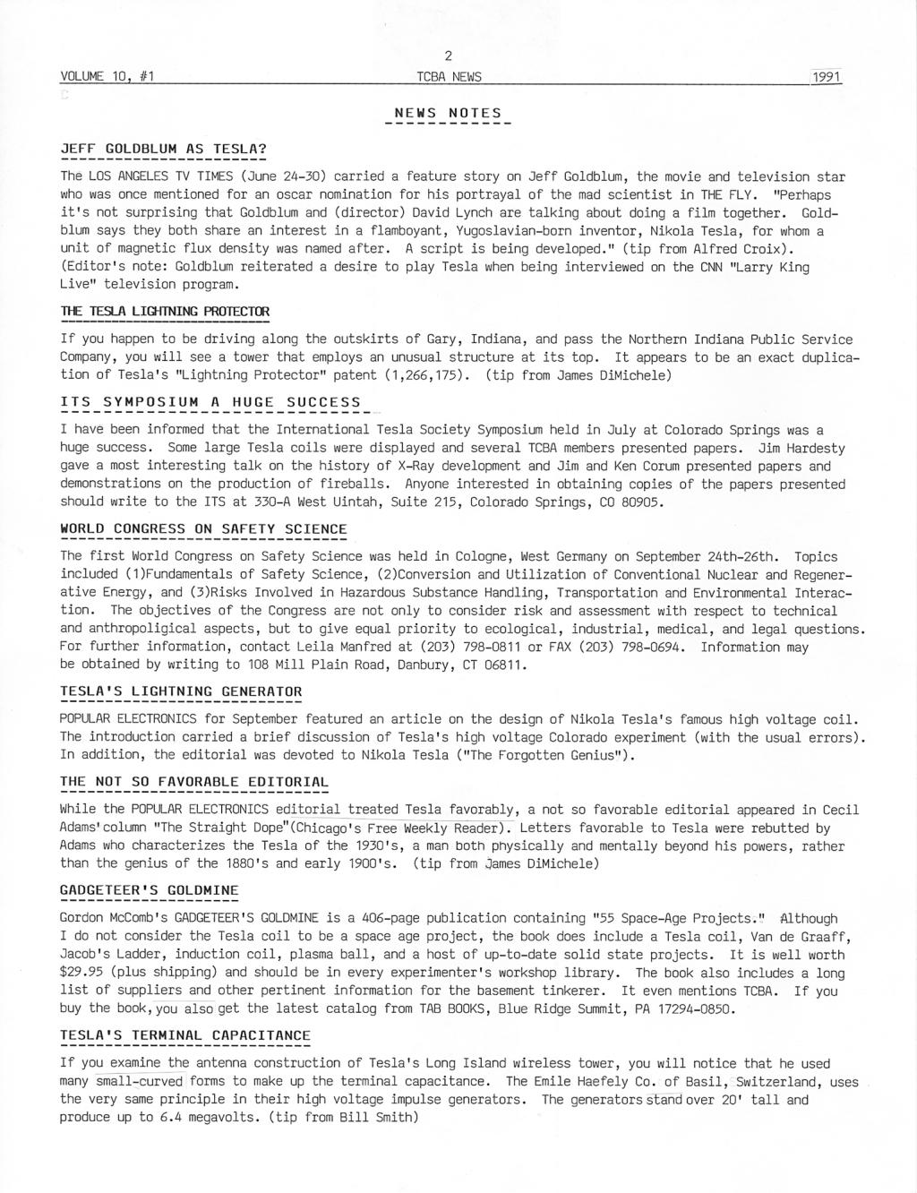 TCBA Volume 10 - Issue 1 - Page 2 of 18