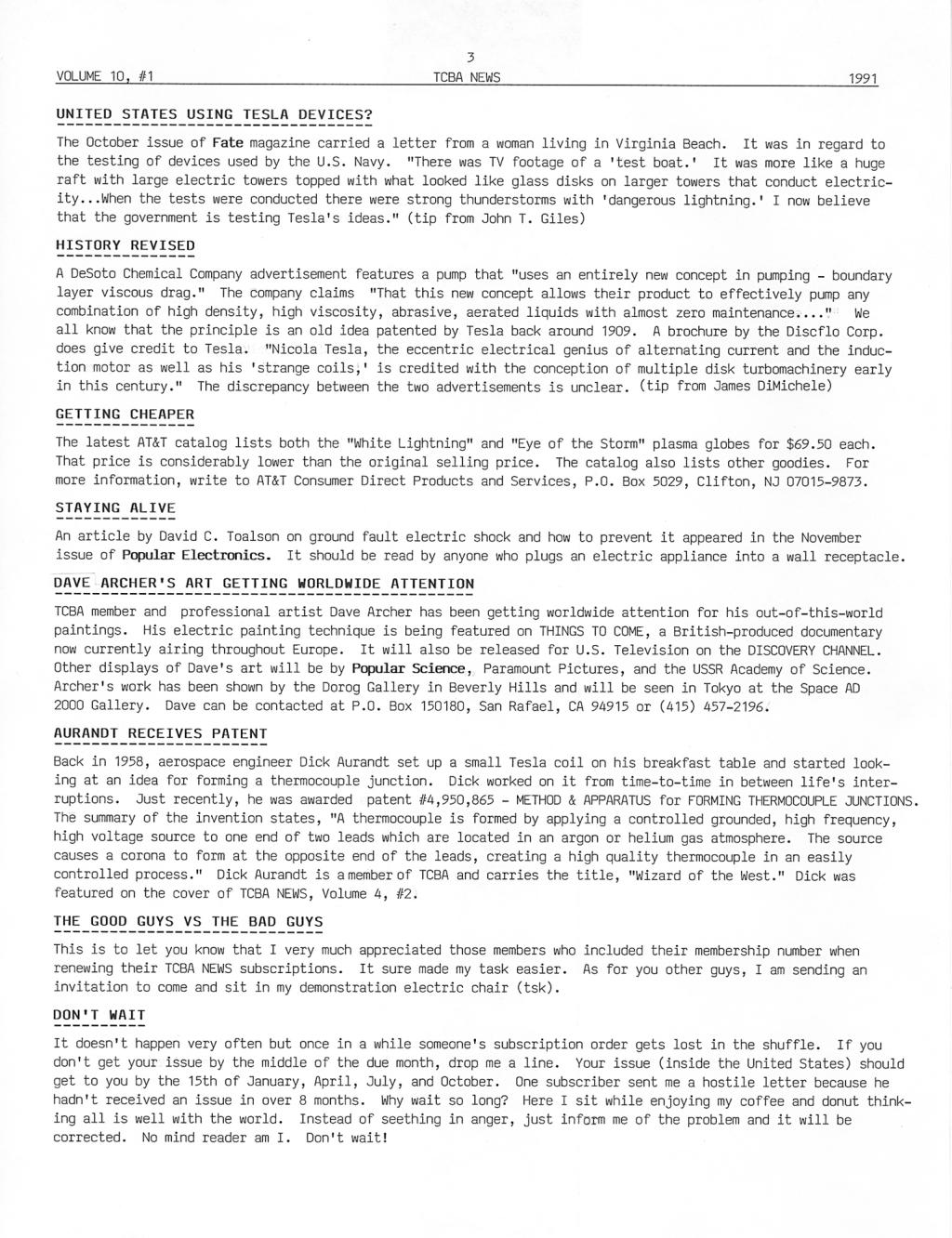 TCBA Volume 10 - Issue 1 - Page 3 of 18