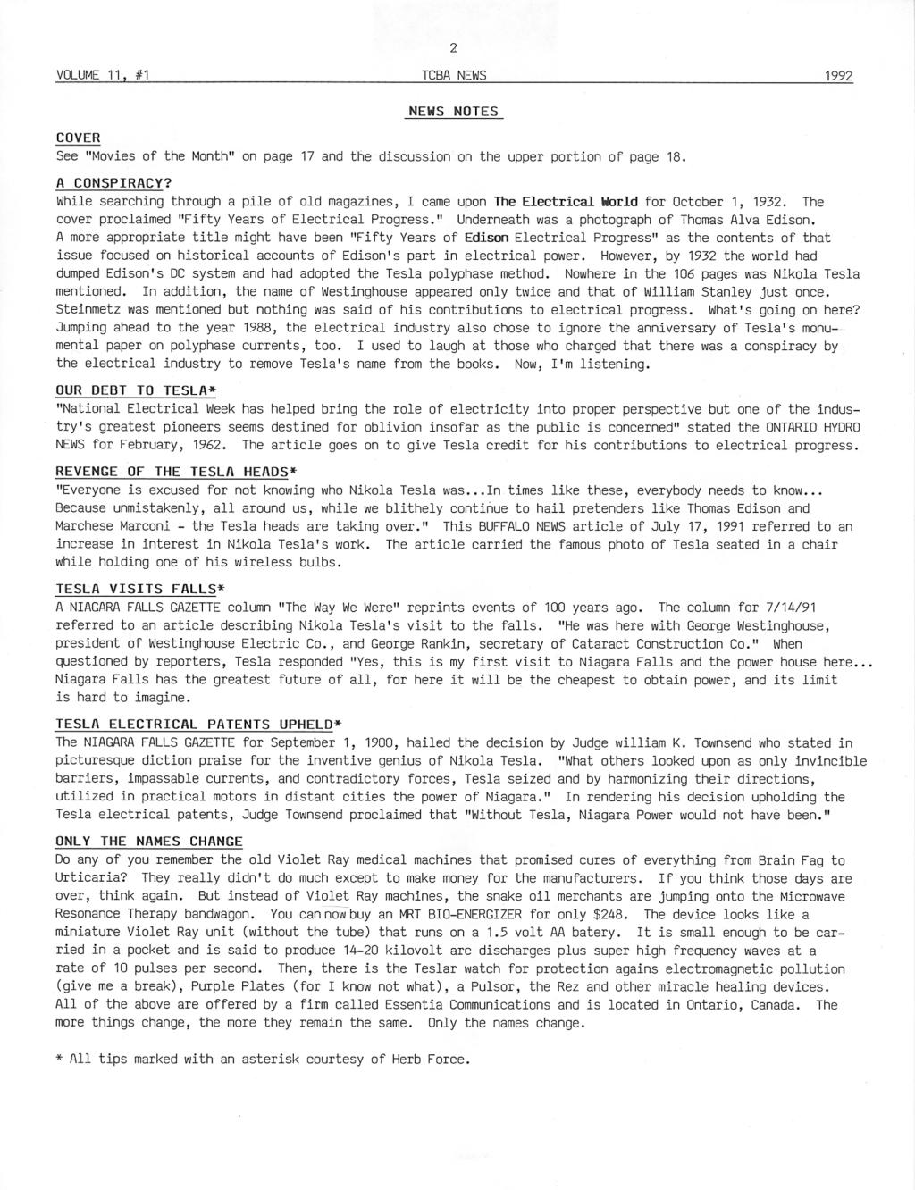 TCBA Volume 11 - Issue 1 - Page 2 of 18