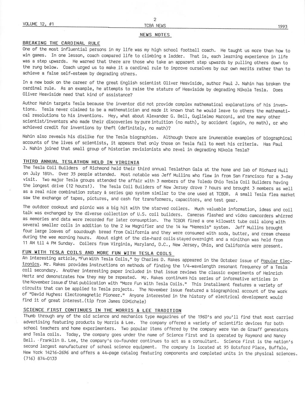TCBA Volume 12 - Issue 1 - Page 2 of 18