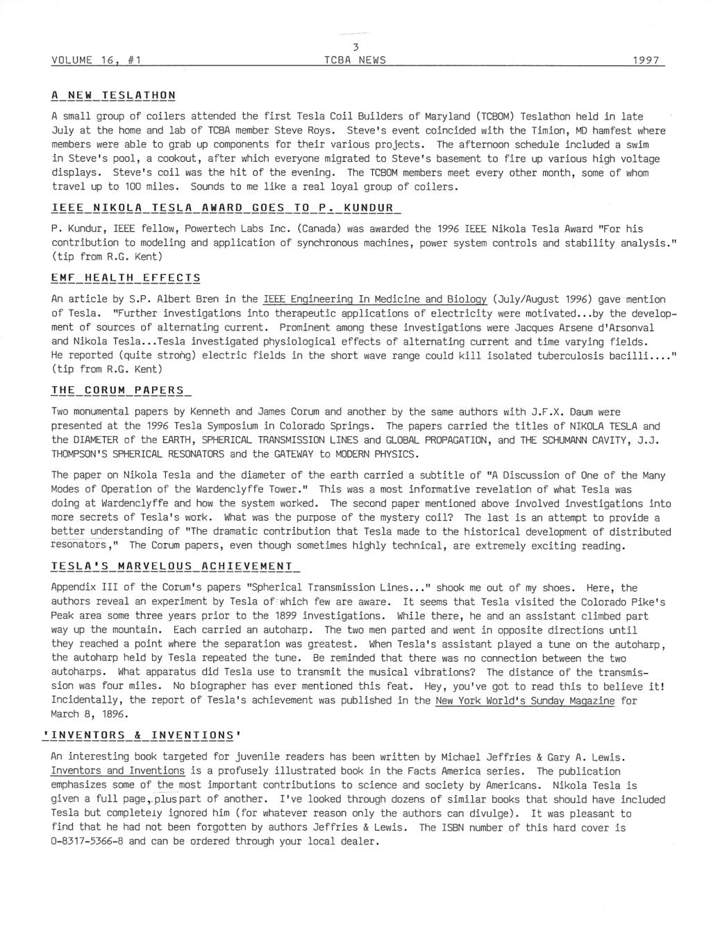 TCBA Volume 16 - Issue 1 - Page 3 of 18
