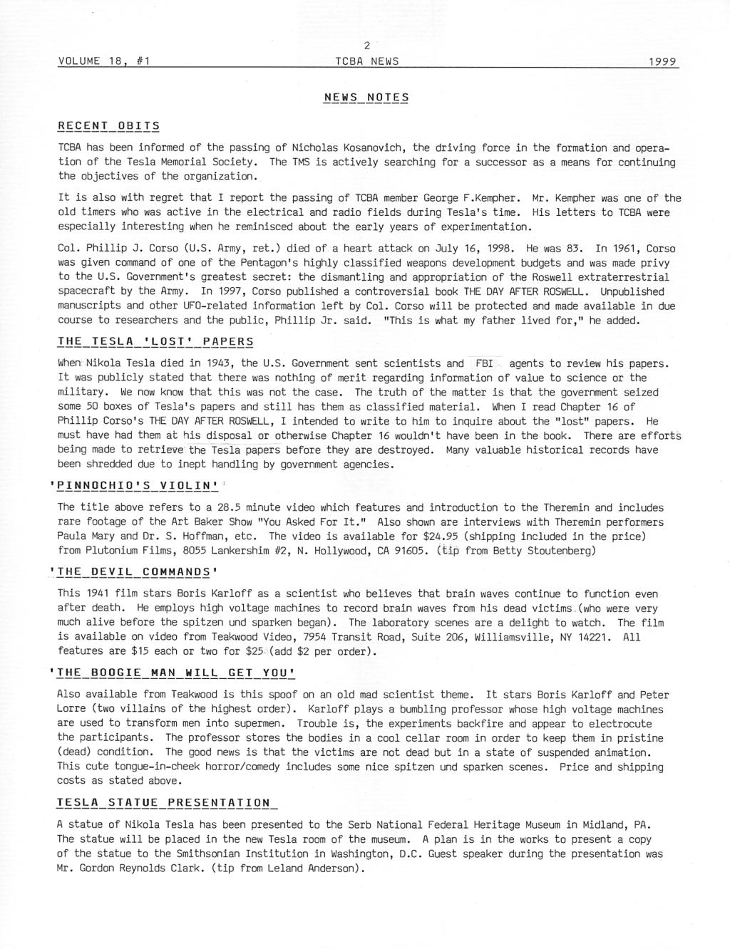 TCBA Volume 18 - Issue 1 - Page 2 of 18