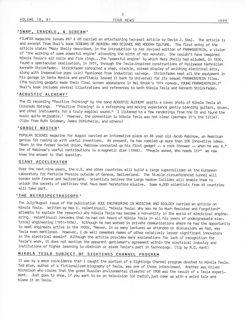 TCBA Volume 18 - Issue 1 - Page 3 of 18