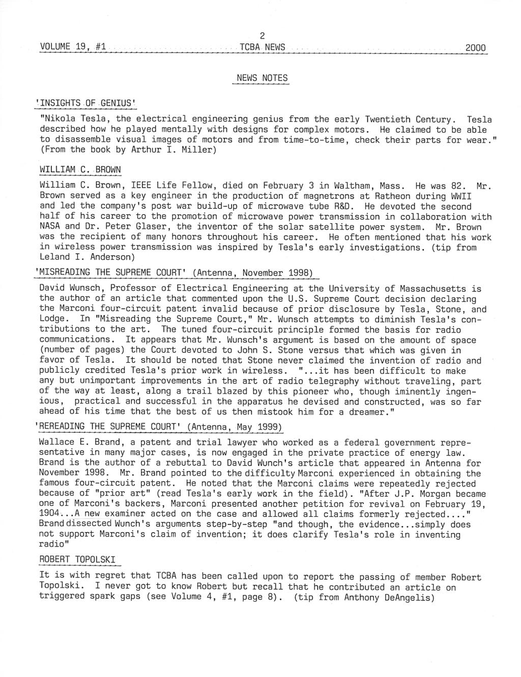 TCBA Volume 19 - Issue 1 - Page 2 of 18