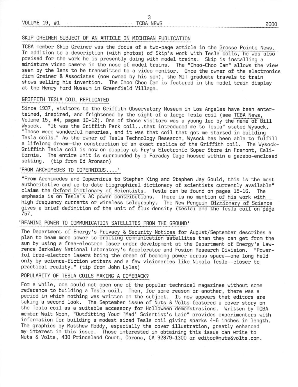 TCBA Volume 19 - Issue 1 - Page 3 of 18