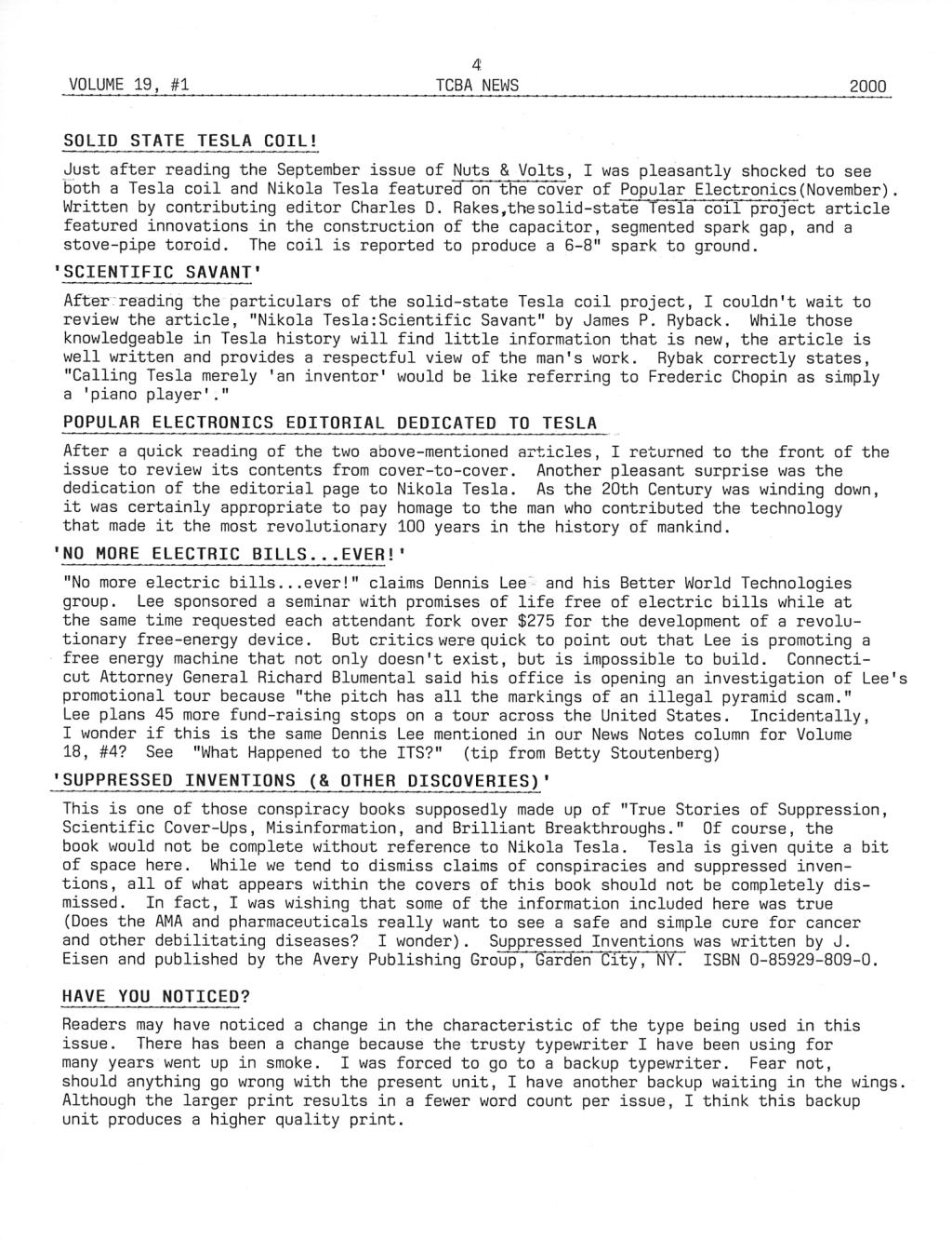 TCBA Volume 19 - Issue 1 - Page 4 of 18