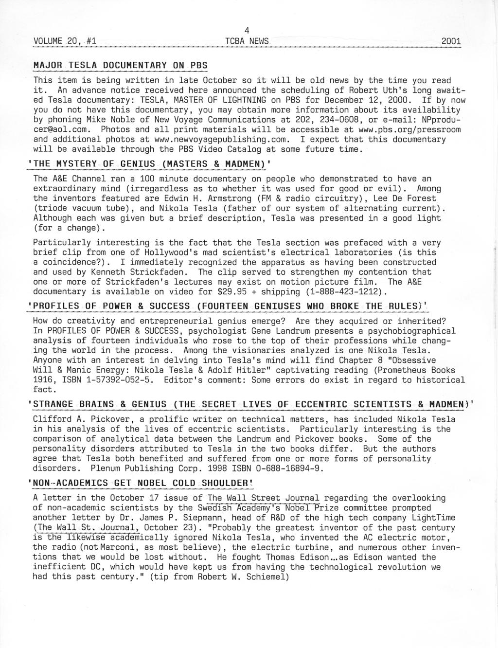 TCBA Volume 20 - Issue 1 - Page 4 of 18