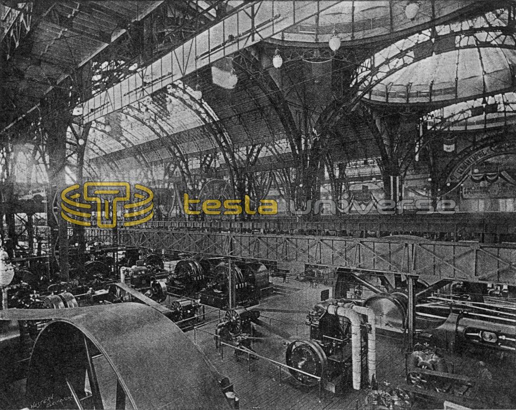 Westinghouse incandescent lighting plant - Machinery Hall of the World's Fair