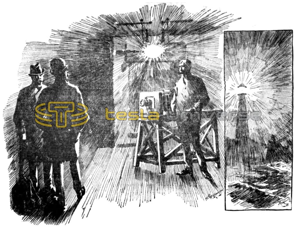 Illustration of Nikola Tesla's Vacuum Tube Light