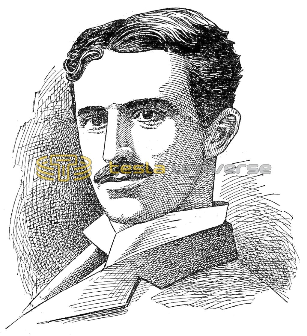 Newspaper Illustration of Nikola Tesla from 1898