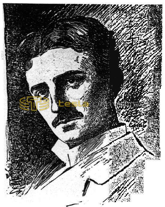 1898 Newspaper Illustration of Nikola Tesla