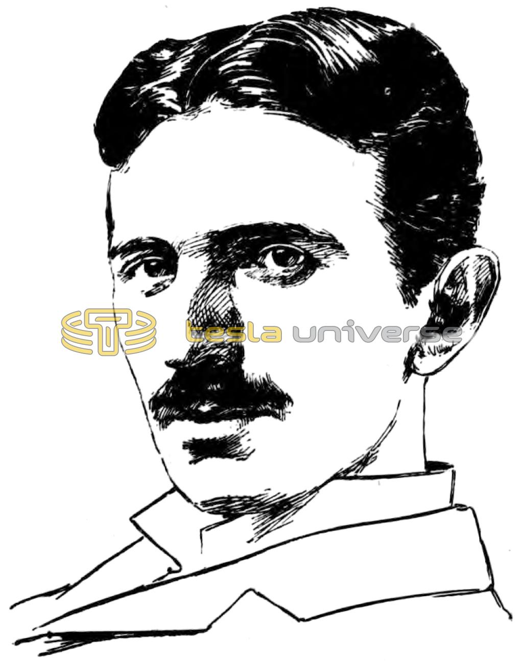 1899 illustration of Nikola Tesla