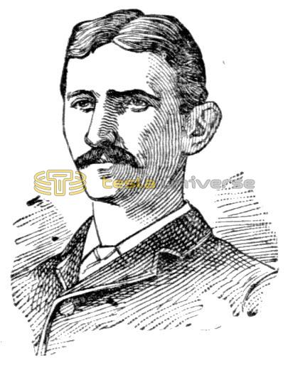 Newspaper sketch of Nikola Tesla from 1901