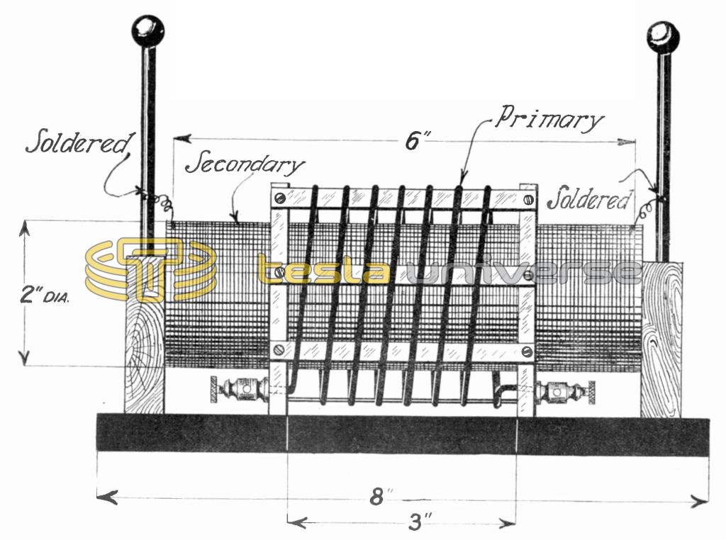Bi-polar Tesla coil diagram and illustration