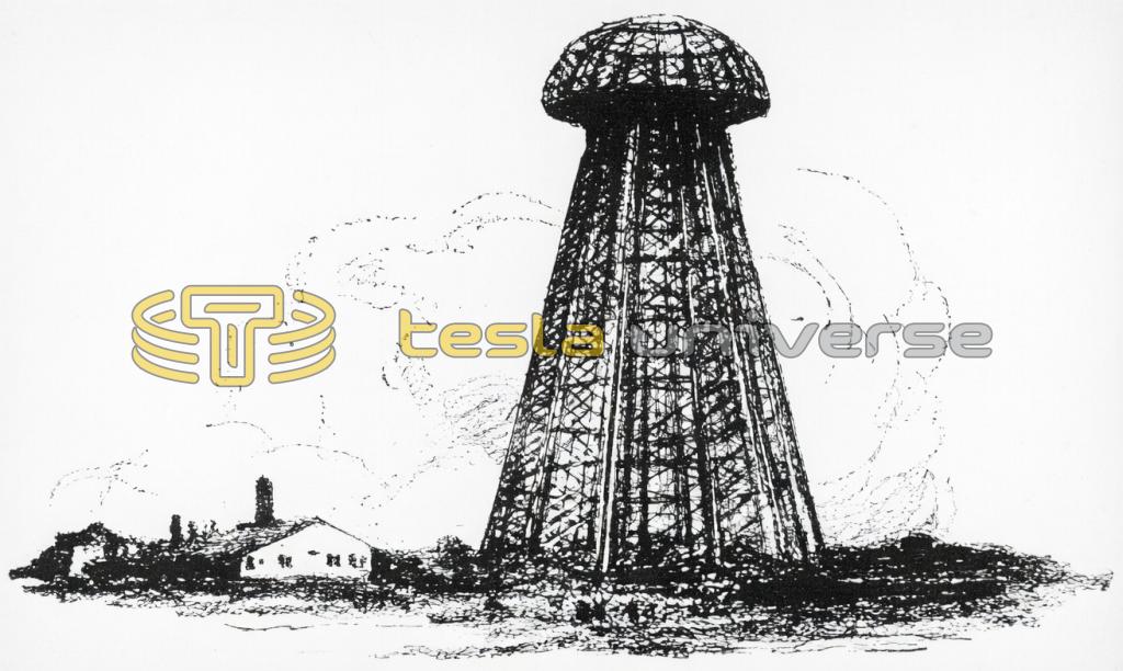 Drawing of Wardenclyffe Tower and Laboratory