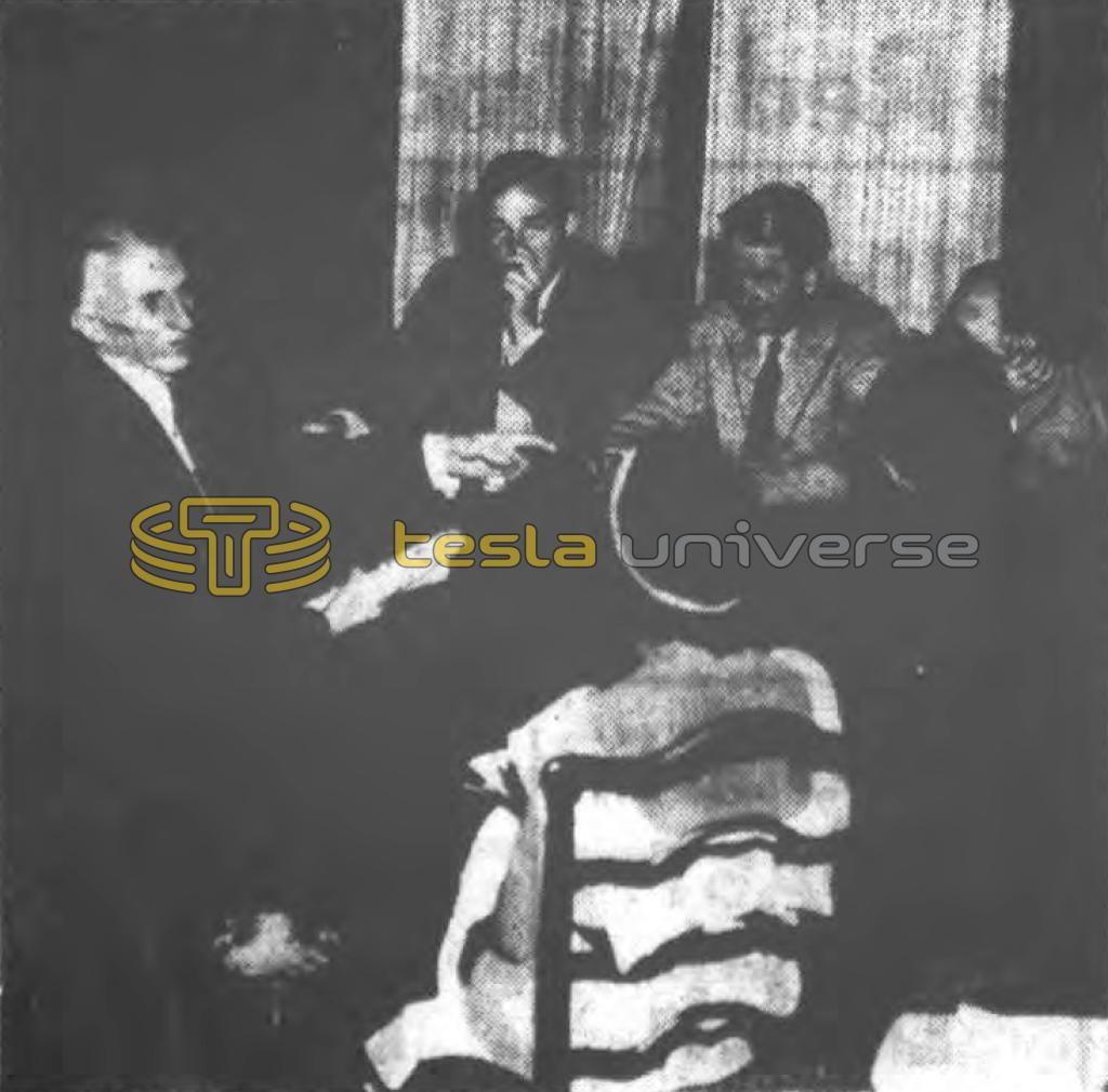 Nikola Tesla with Reporters on his 78th Birthday