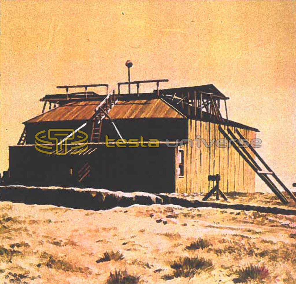 Illustration of Nikola Tesla's Colorado Springs Laboratory