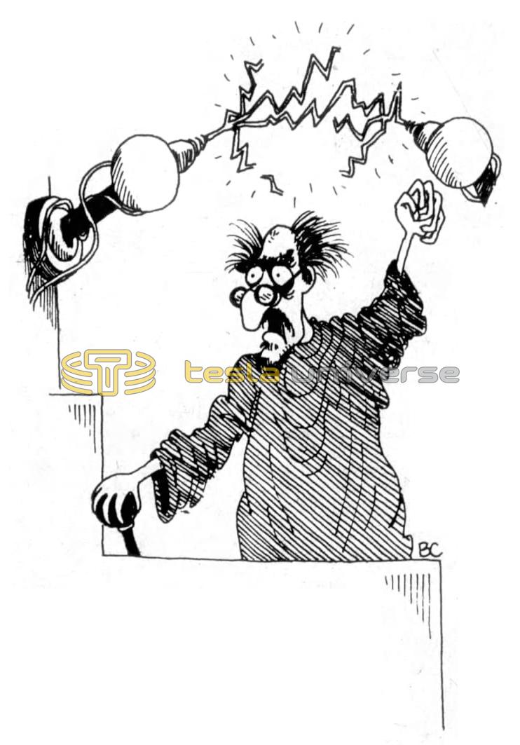 Cartoon Illustration of a Mad Scientist