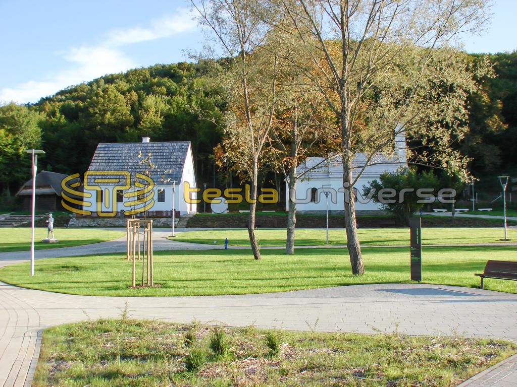 Exterior view of the Tesla Memorial & Birthplace in Smiljan, Croatia
