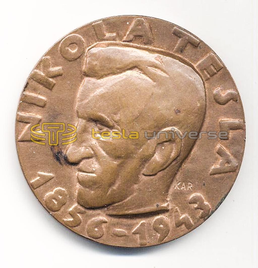 Nikola Tesla coin from Zagreb, Croatia