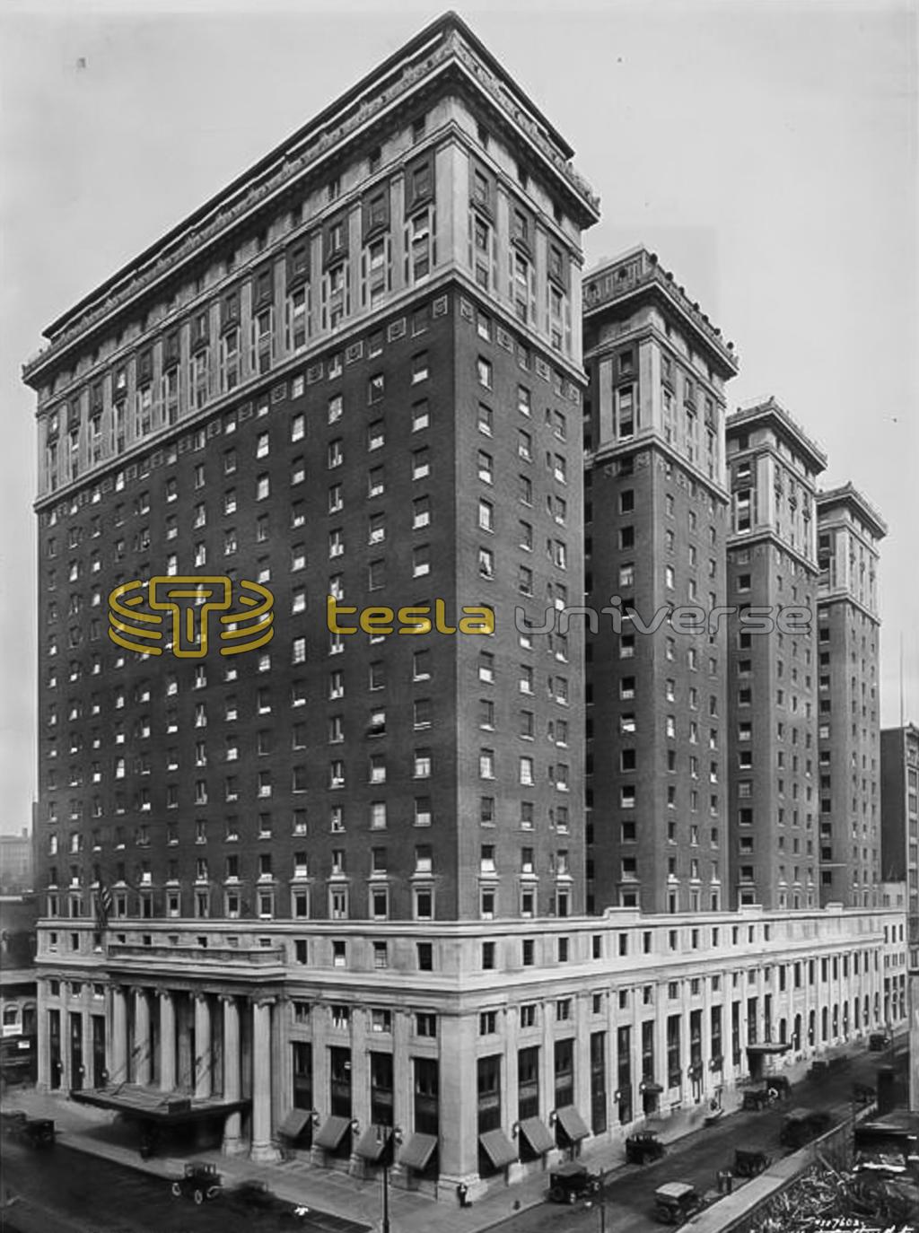 The Hotel Pennsylvania, New York City where Tesla lived briefly