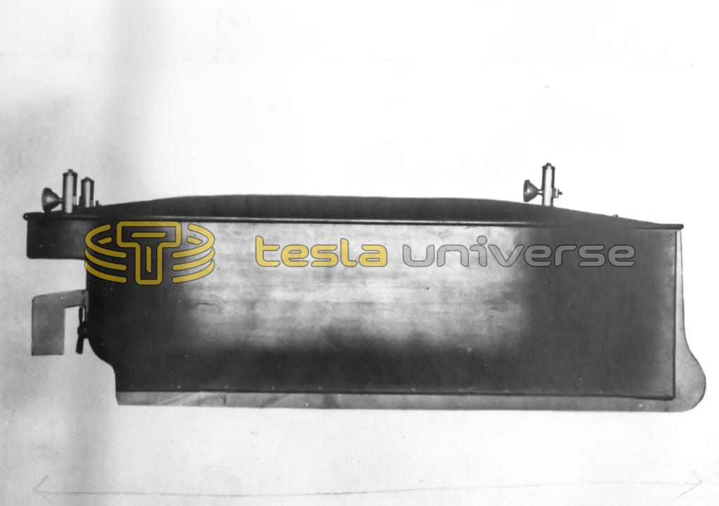 Side view of Nikola Tesla's radio-controlled boat