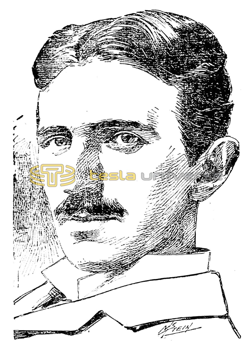 Sketch of the electrical genius, Nikola Tesla