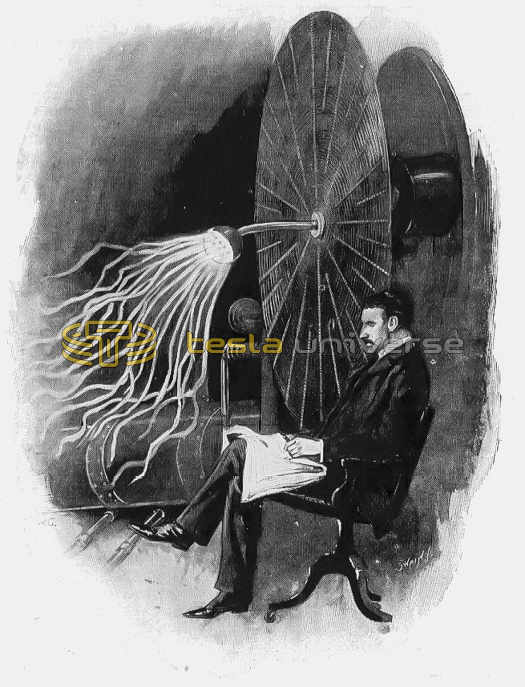 Nikola Tesla and his wireless telegraphy apparatus