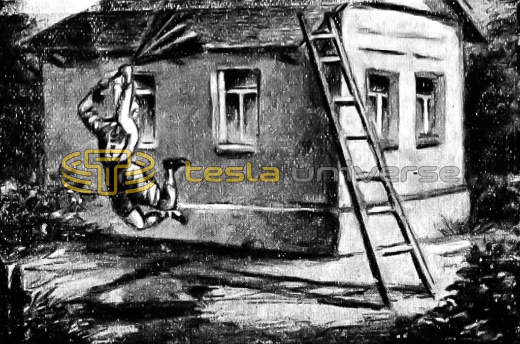 Parachute of little Nikola Tesla