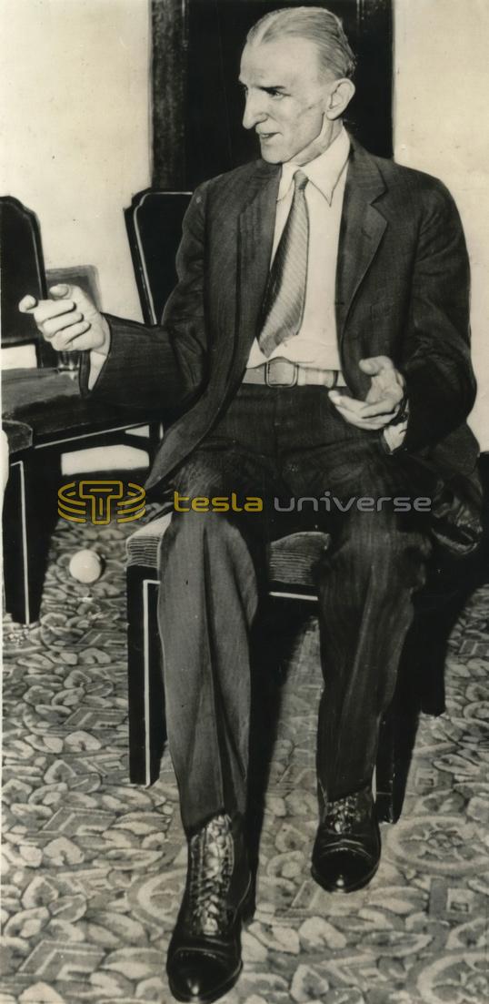 Nikola Tesla on his 79th birthday, July 11, 1935
