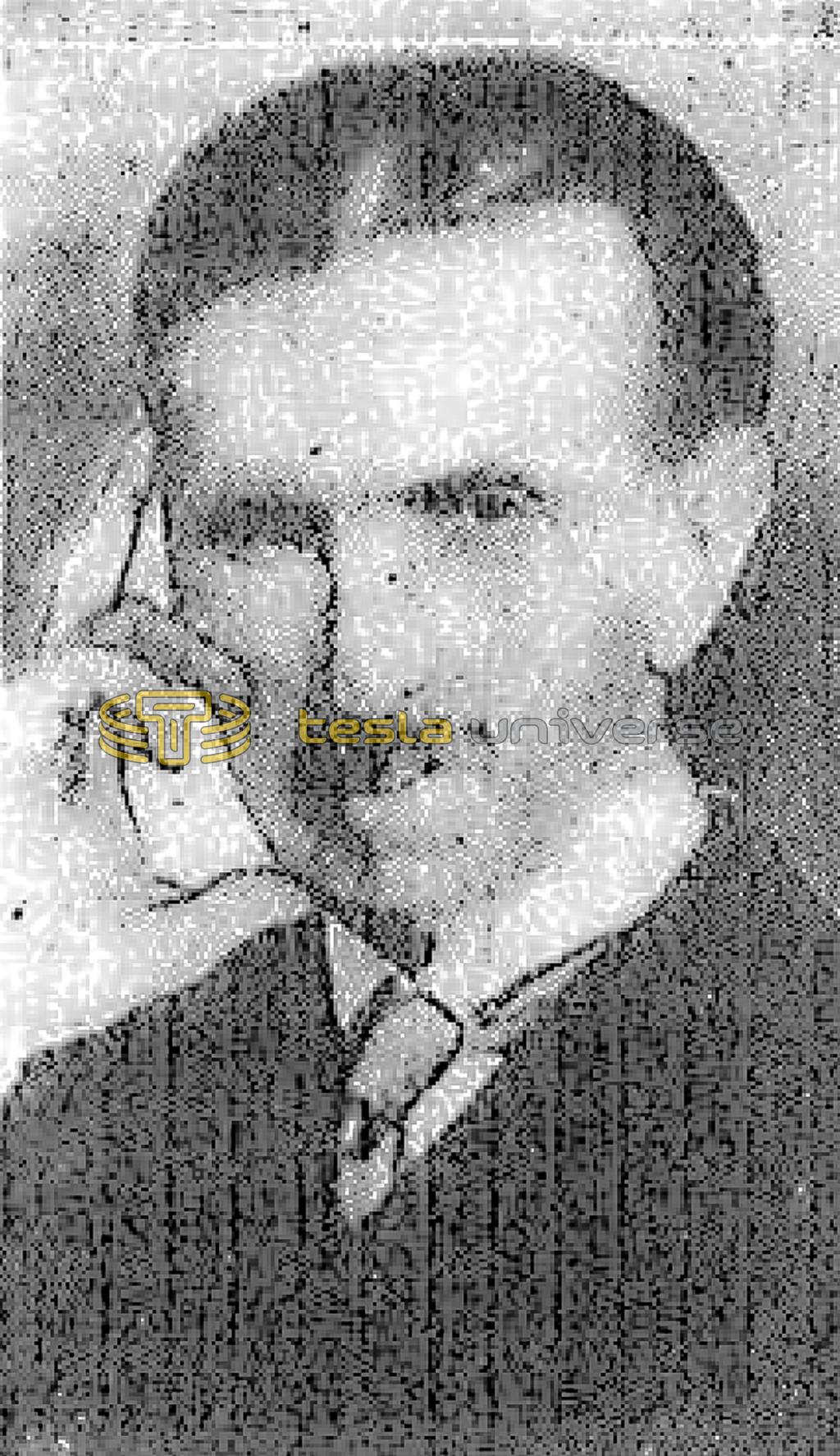 Nikola Tesla, in his famous pose