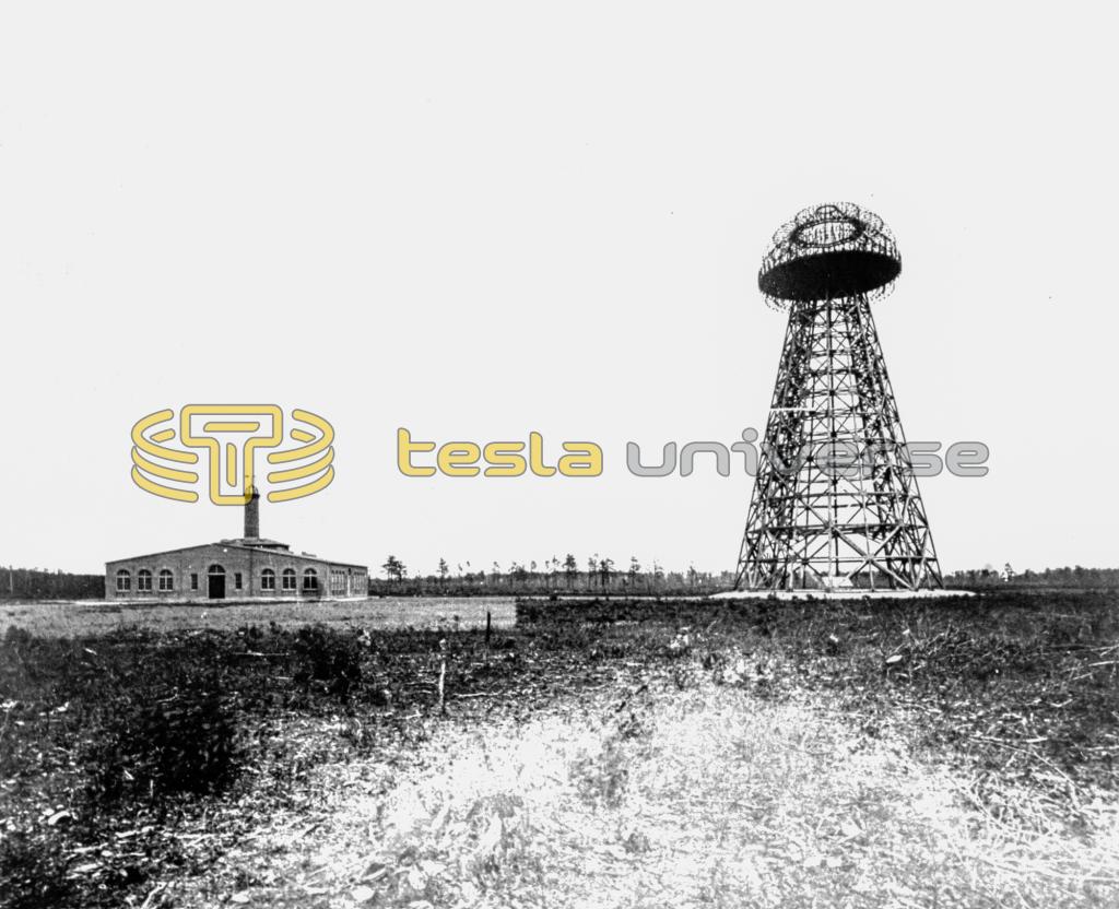 Wardenclyffe lab and tower at the height of construction
