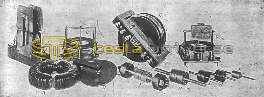 A Group of Parts of Tesla Apparatus