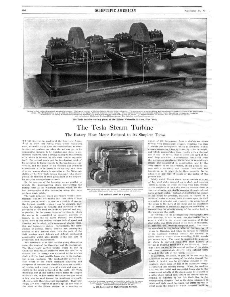 Preview of The Tesla Steam Turbine article