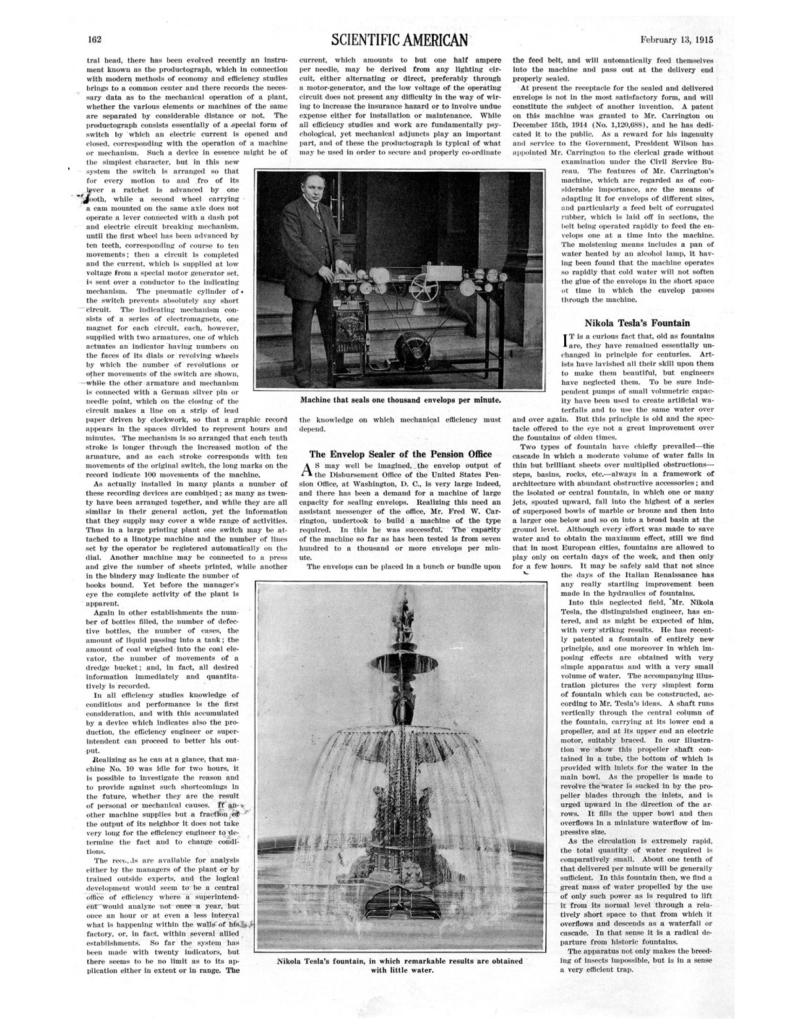 Preview of Nikola Tesla's Fountain article