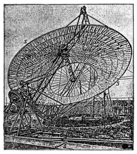 A sun motor utilizing mirrors and a central boiler