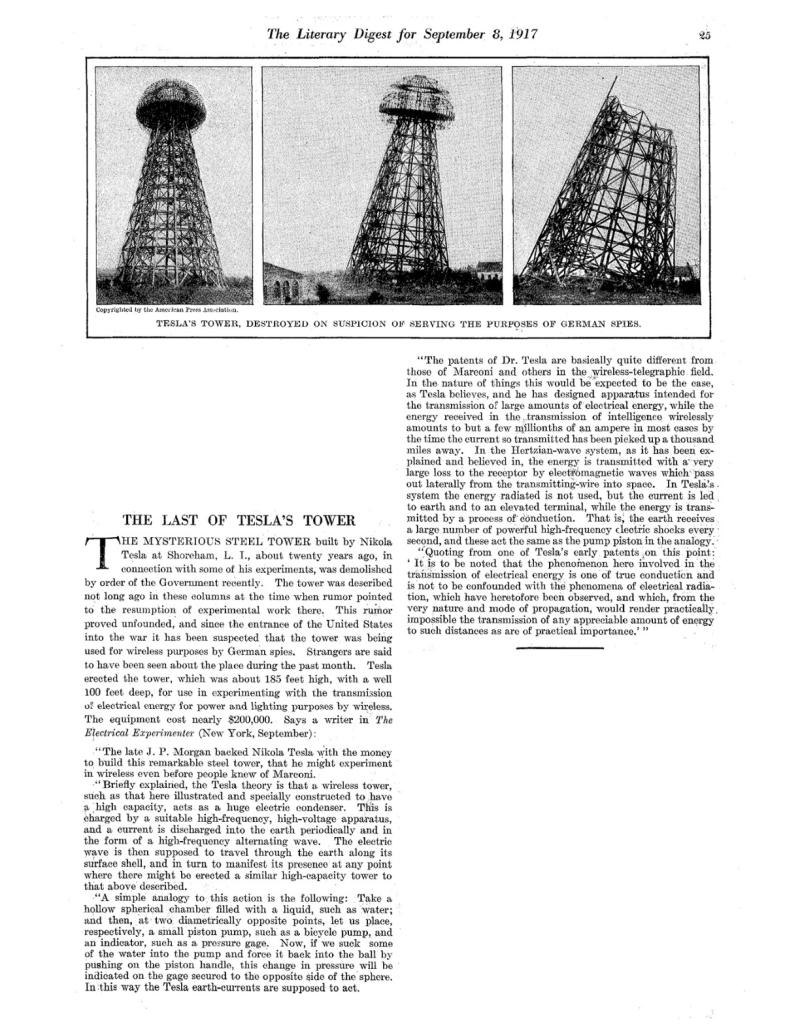 Preview of The Last of Tesla's Tower article